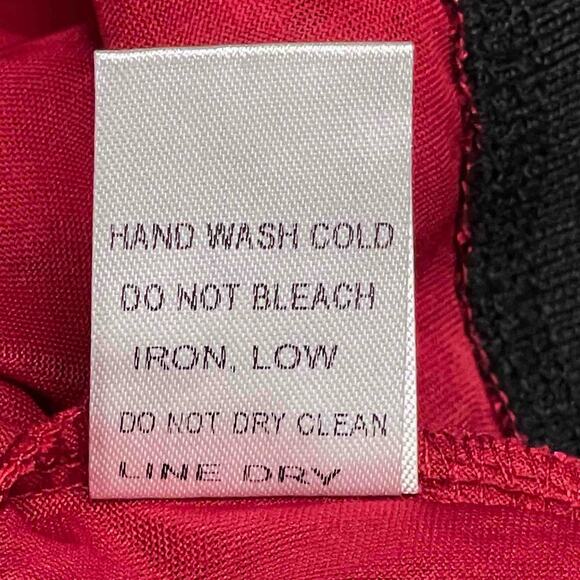 Alice Blue Lace Long Sleeve Top – Hot Pink with Black & White Trim – Size XL - Picture 5 of 7